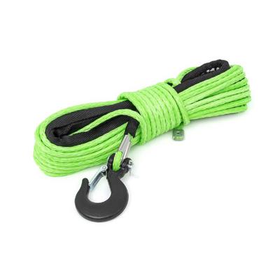 Rough Country 1/4 Inch ATV/UTV Synthetic Winch Rope (Green) - RS142